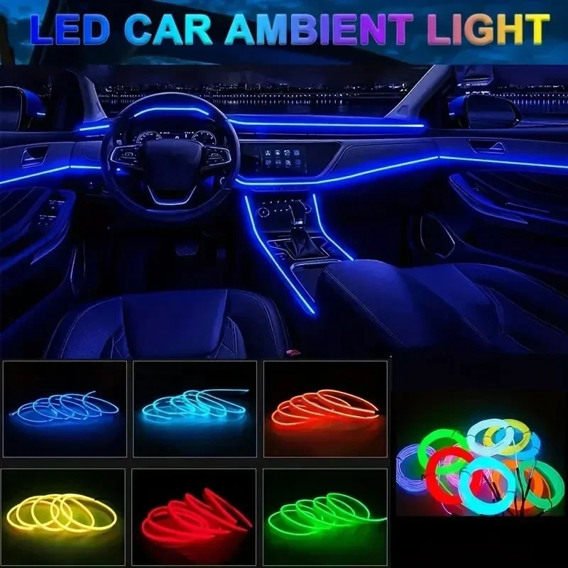 Car Interior Neon Light Usb - Auto-interieur sfeerverlichting 5V EL koudlicht LED