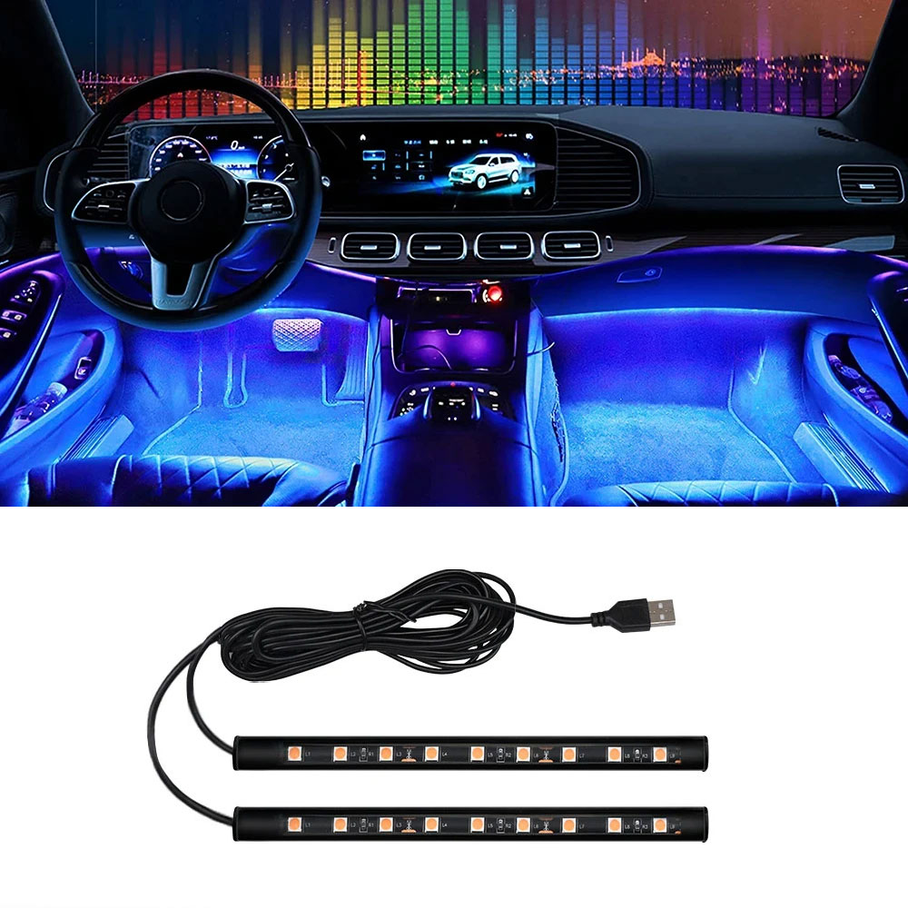 Car Interior Neon Light Usb - Auto Neonlicht Voetlicht LED Interieurdecoratie Achtergrondverlichting