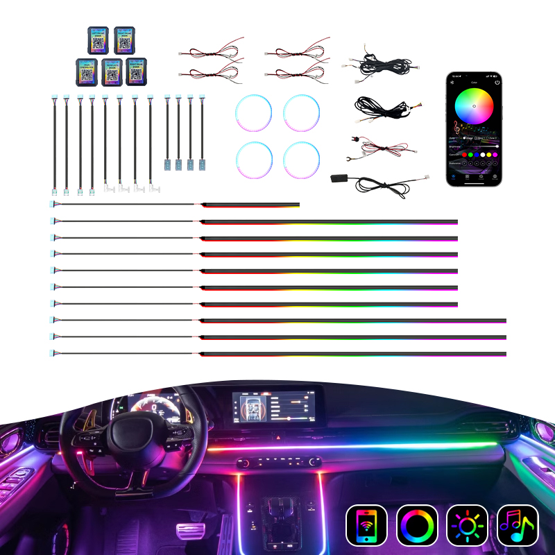 Car Ambient Lighting 18 In 1 - Bestverkochte auto-ambienteverlichtingsset 18-in-1/10-in-1/6-in-1 interieur LED-autoverlichting Symphony
