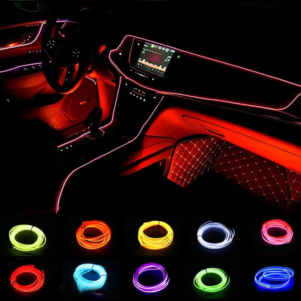 Car Interior Neon Light Usb - 1M/3M/5M USB LED Omgevingslicht Voor Auto