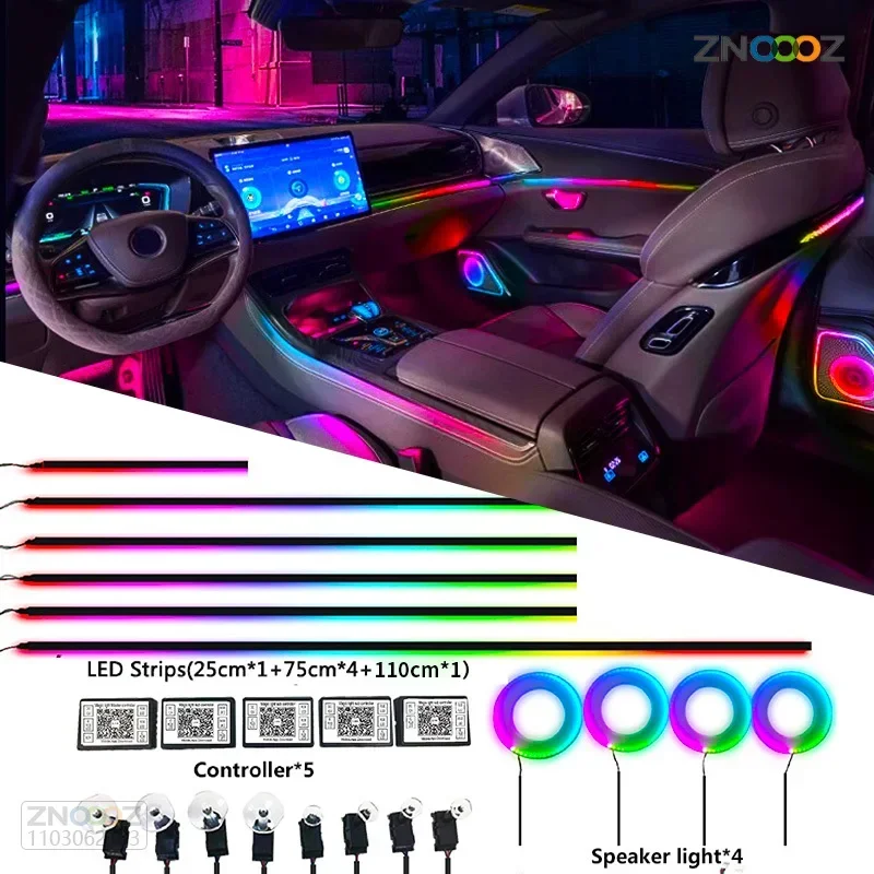 Car Ambient Light Sound Activated - 18in1 Neon Auto Interieur Ambient Lights