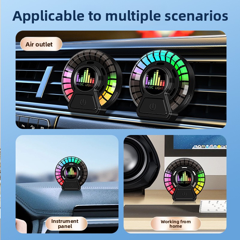 Car Ambient Light Sound Activated - Ww22 auto-aromatherapie geluidsgeactiveerd sfeerverlichting - ventilatieopening