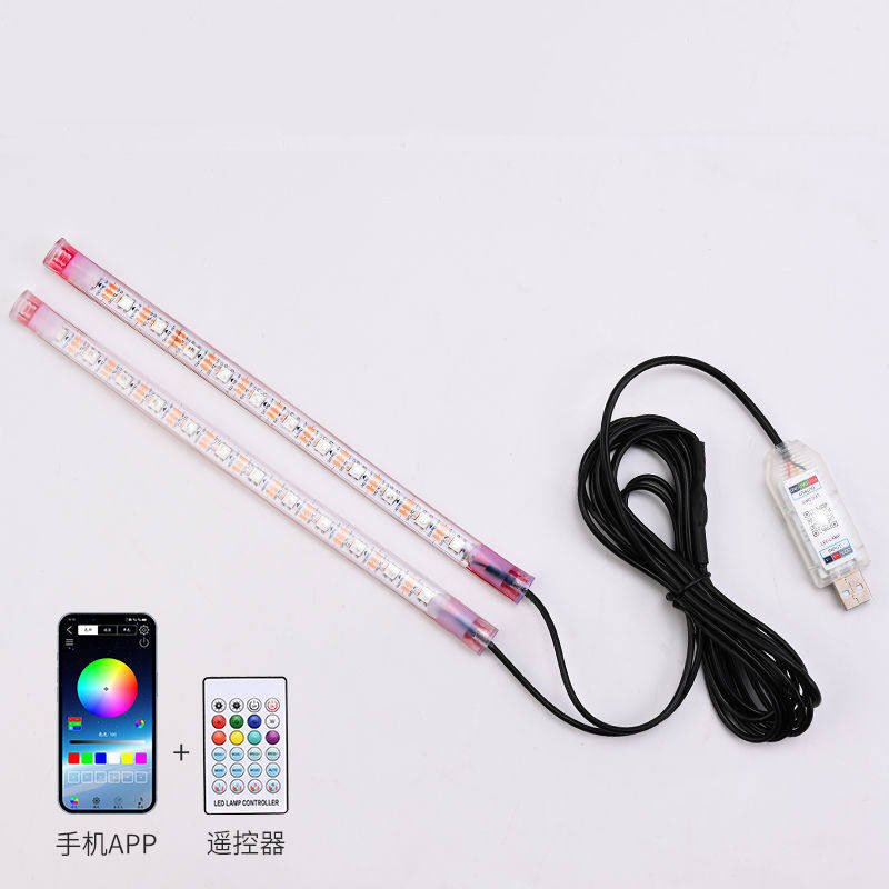 Car Ambient Light Kit With Remote - Neon LED auto-interieur sfeerverlichting voetstrip lichtset