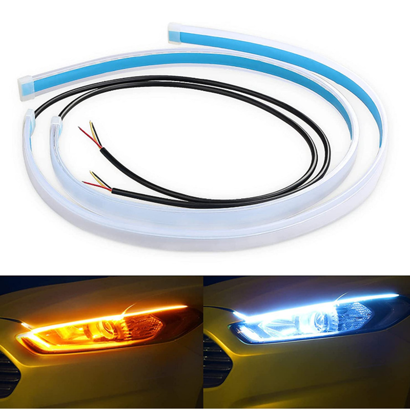 Car Led Strip 12V Waterproof - 2 STKS DRL Auto Flexibele LED-dagrijverlichting