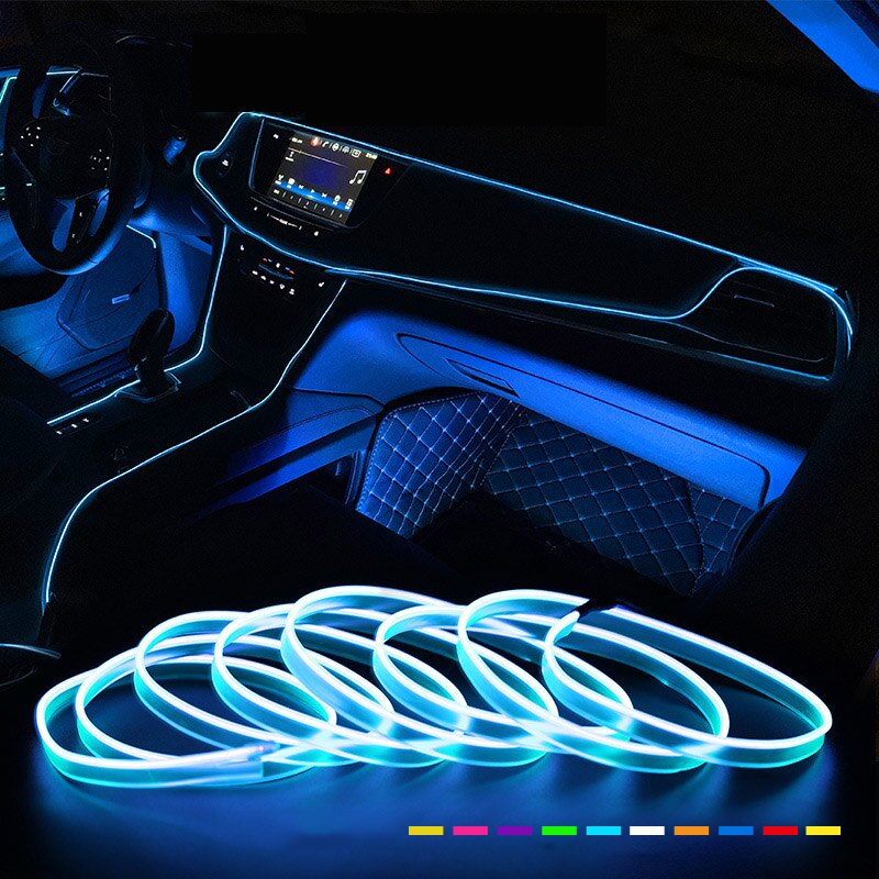 Car Interior Neon Light Usb - 2M/3M/5M Led Auto Interieurdecoratie Licht El