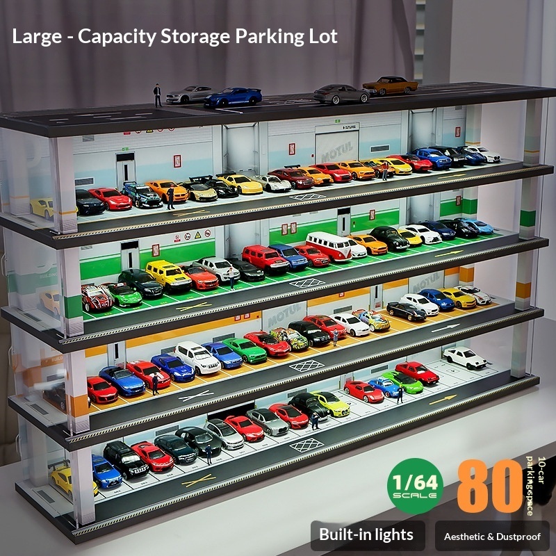 Car Ambient Lighting 18 In 1 - Parkeergaragemodel op schaal 1:64 met LED-verlichting