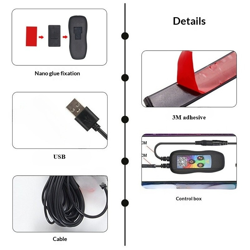 RGB LED auto-voetruimtelamp me - Car Ambient Light Sound Activated recensie en prijs