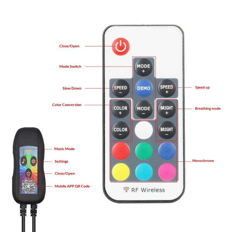 RGB LED auto-voetruimtelamp me - Car Ambient Light Sound Activated recensie en prijs