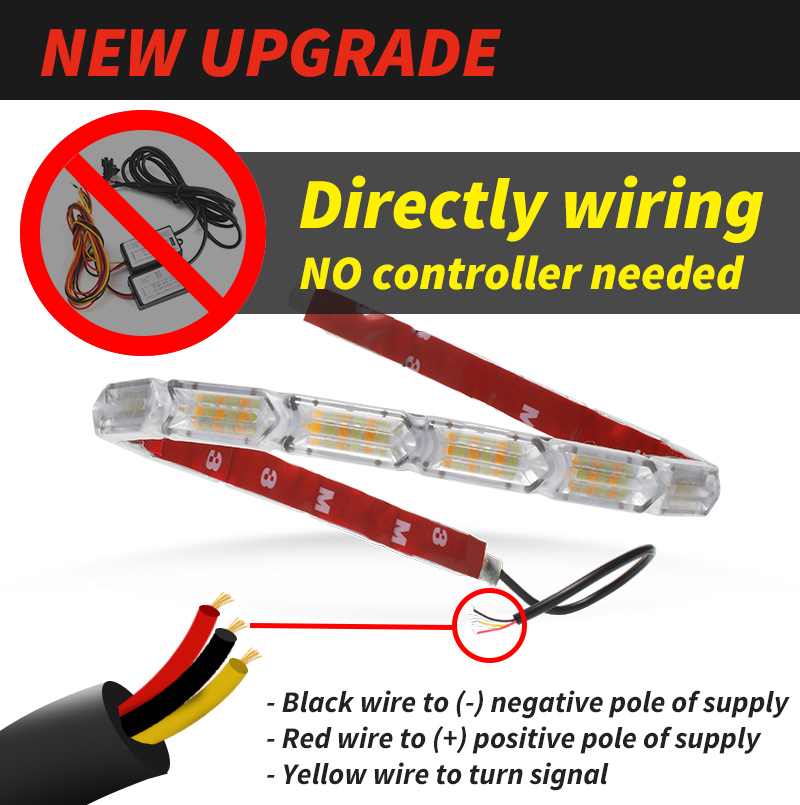 1 paar Vloeiende DRL Led-dagri - Car Led Strip 12V Waterproof recensie en prijs