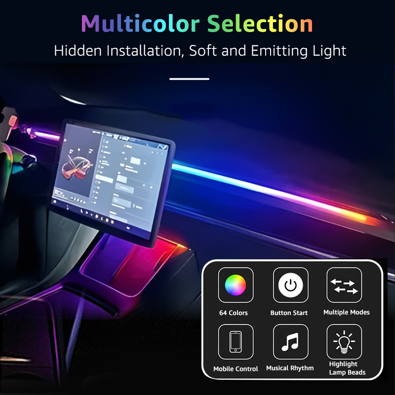 78inch 200cm 150cm LED auto Am - Car Ambient Lighting 64 Color recensie en prijs