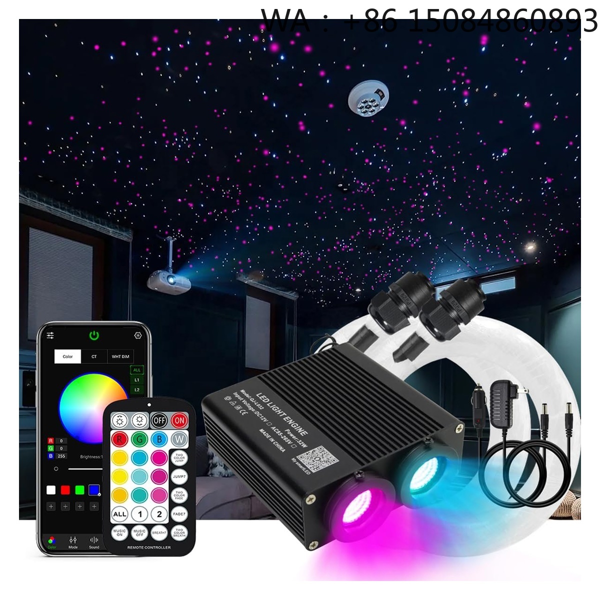 32W Geüpgradede Dubbele Poort  - Car Roof Star Light Fiber Optic recensie en prijs