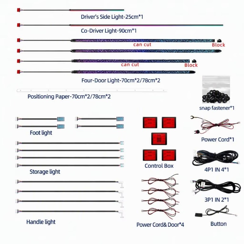 Auto-sfeerverlichtingsset 18 i - Car Ambient Light Kit With Remote recensie en prijs