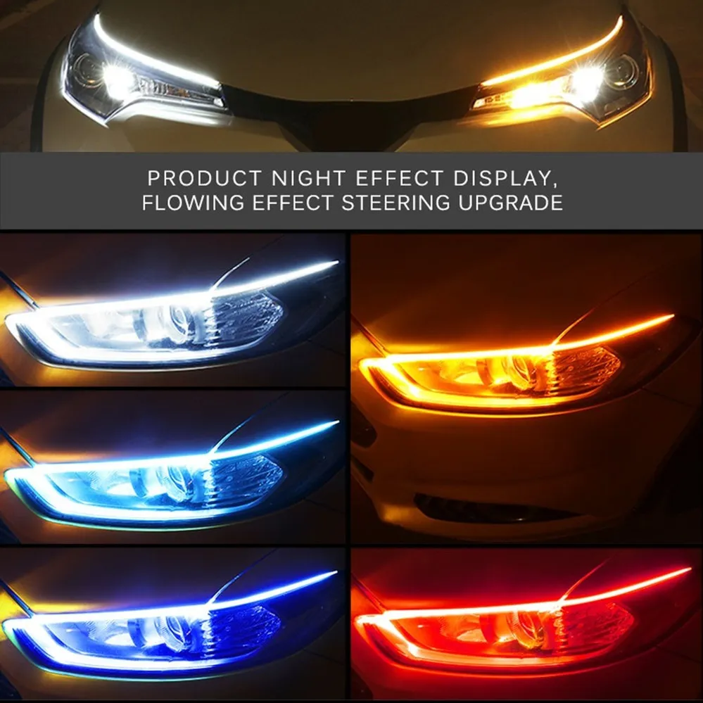 2 stuks auto DRL flexibele wat - Car Led Strip 12V Waterproof recensie en prijs