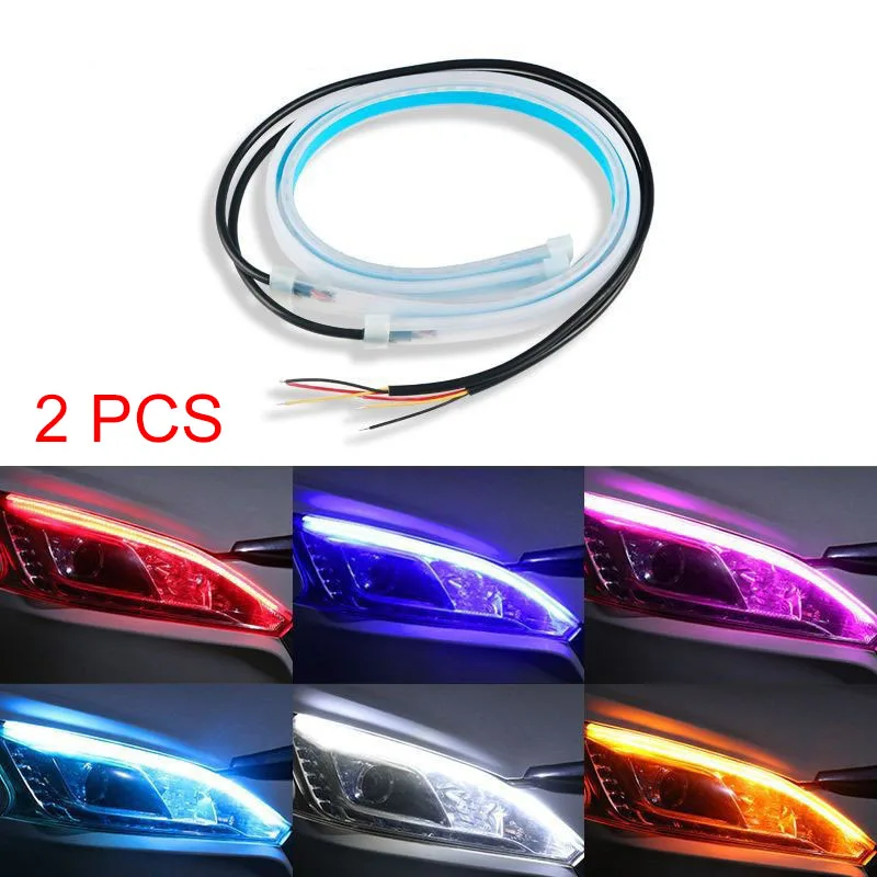 2 stuks auto DRL flexibele wat - Car Led Strip 12V Waterproof recensie en prijs