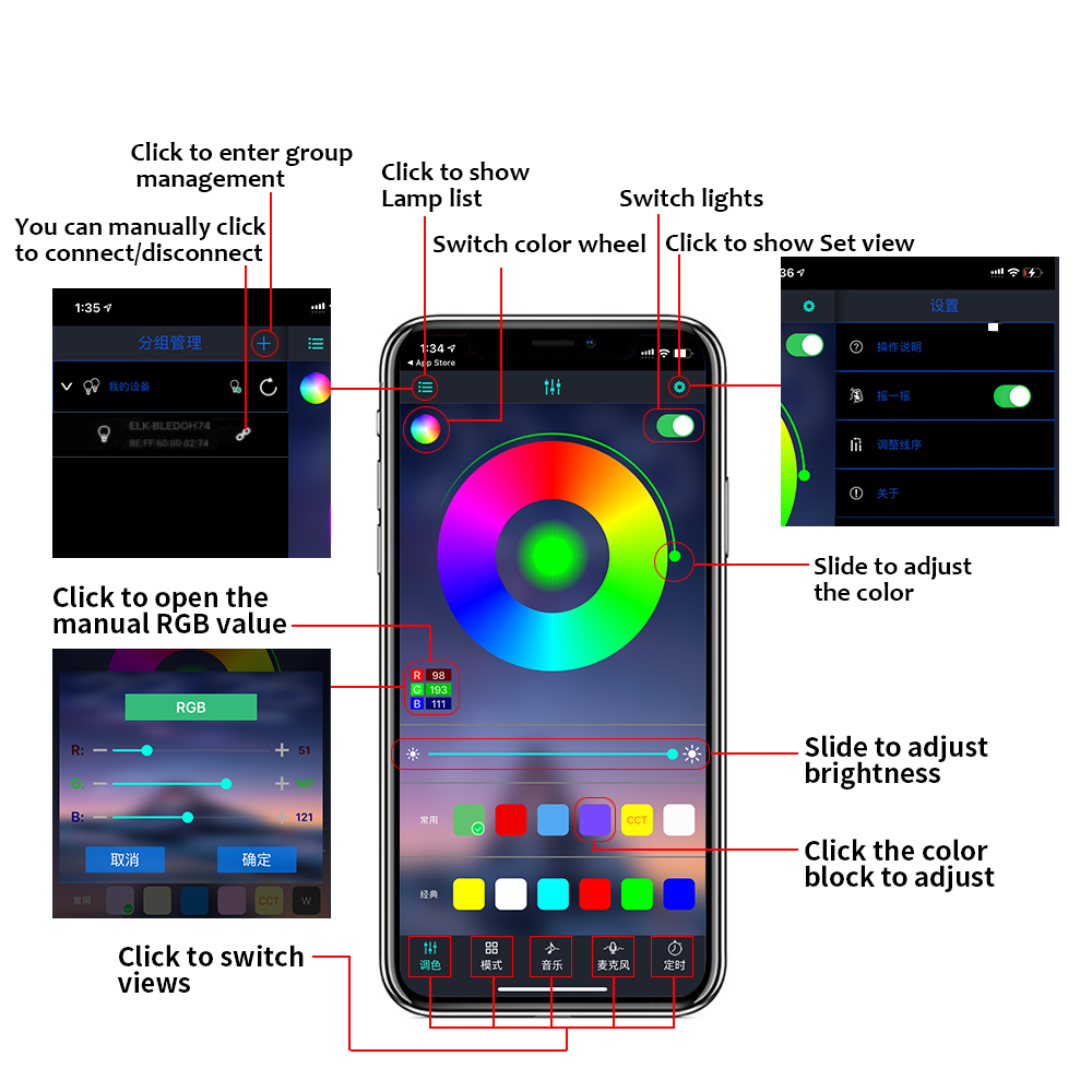 14 in 1 RGB auto-interieur omg - Car Interior Led Strip App Control recensie en prijs