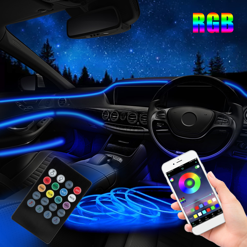 12 V 6 m LED Strips RGB Auto-i - Car Dashboard Light Fiber Optic recensie en prijs
