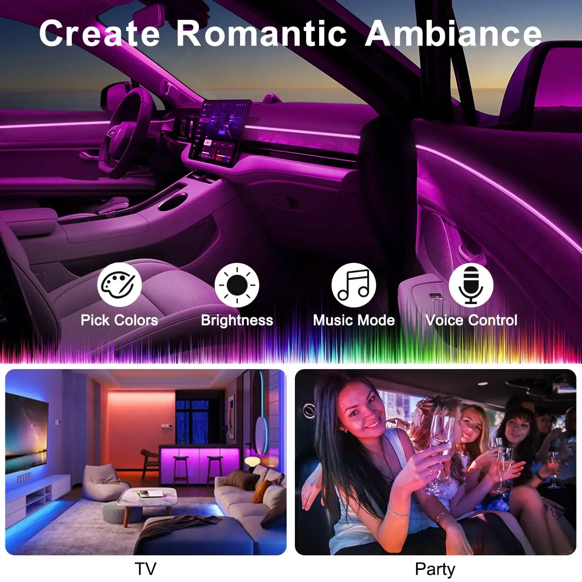 RGB LED Auto Omgevingslicht Ki - Car Dashboard Light Fiber Optic recensie en prijs