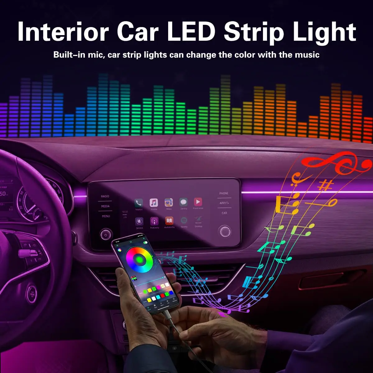 RGB LED Auto Omgevingslicht Ki - Car Dashboard Light Fiber Optic recensie en prijs