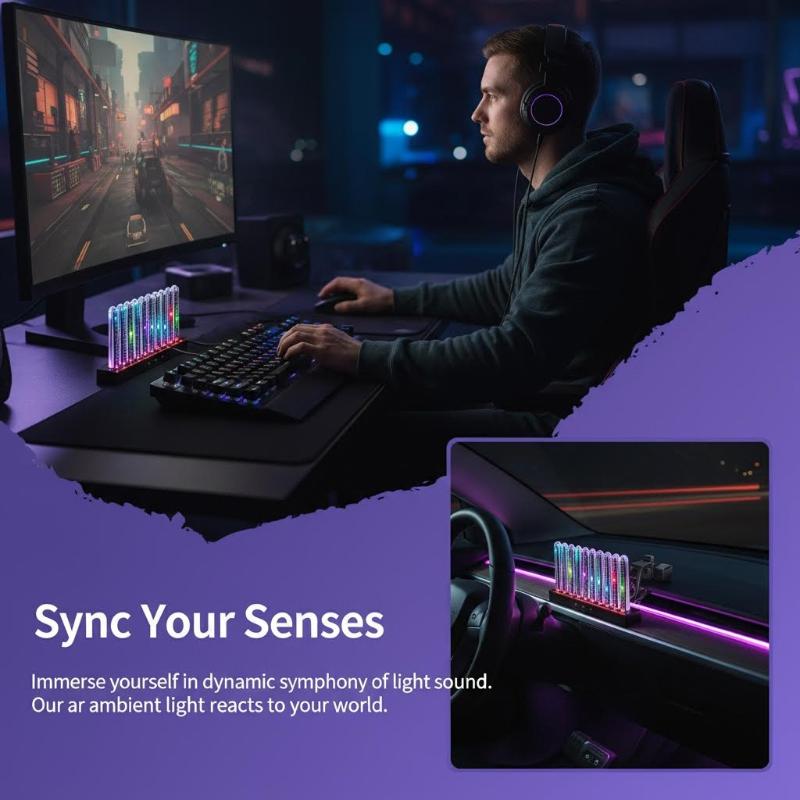 Dynamische RGB LED-lichtstrip  - Car Ambient Light Sound Activated recensie en prijs