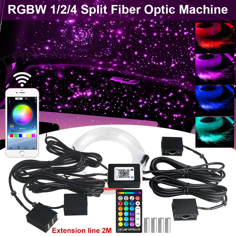 RGBW 1/2/4 Split Machine Auto  - Car Roof Star Light Fiber Optic recensie en prijs