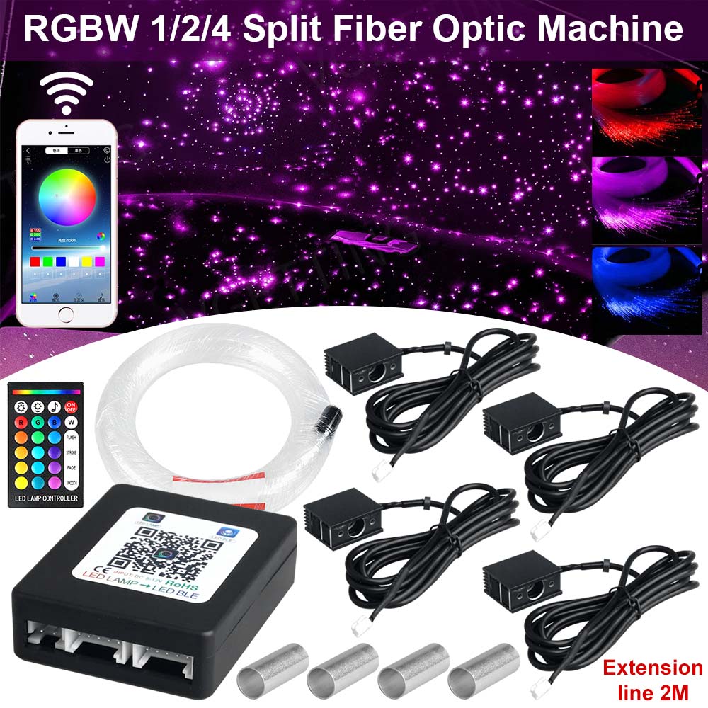 RGBW 1/2/4 Split Machine Auto  - Car Roof Star Light Fiber Optic recensie en prijs