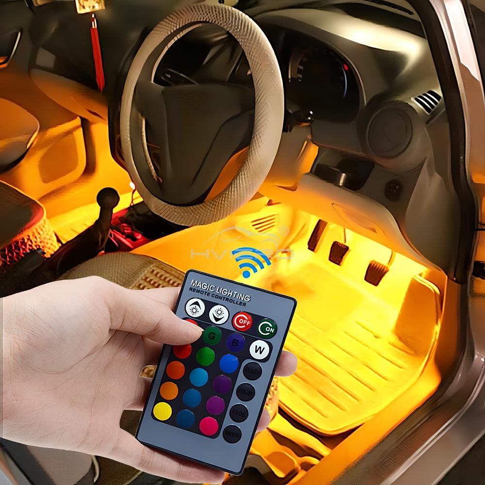 2X Auto Interieur Decoratie LE - Car Ambient Light Kit With Remote recensie en prijs