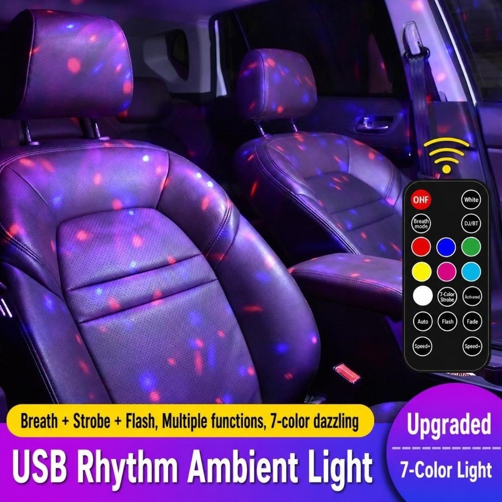 Geluidsgestuurde auto-interieu - Car Ambient Light Sound Activated recensie en prijs