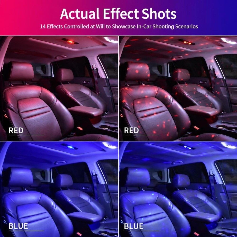 Geluidsgestuurde auto-interieu - Car Ambient Light Sound Activated recensie en prijs