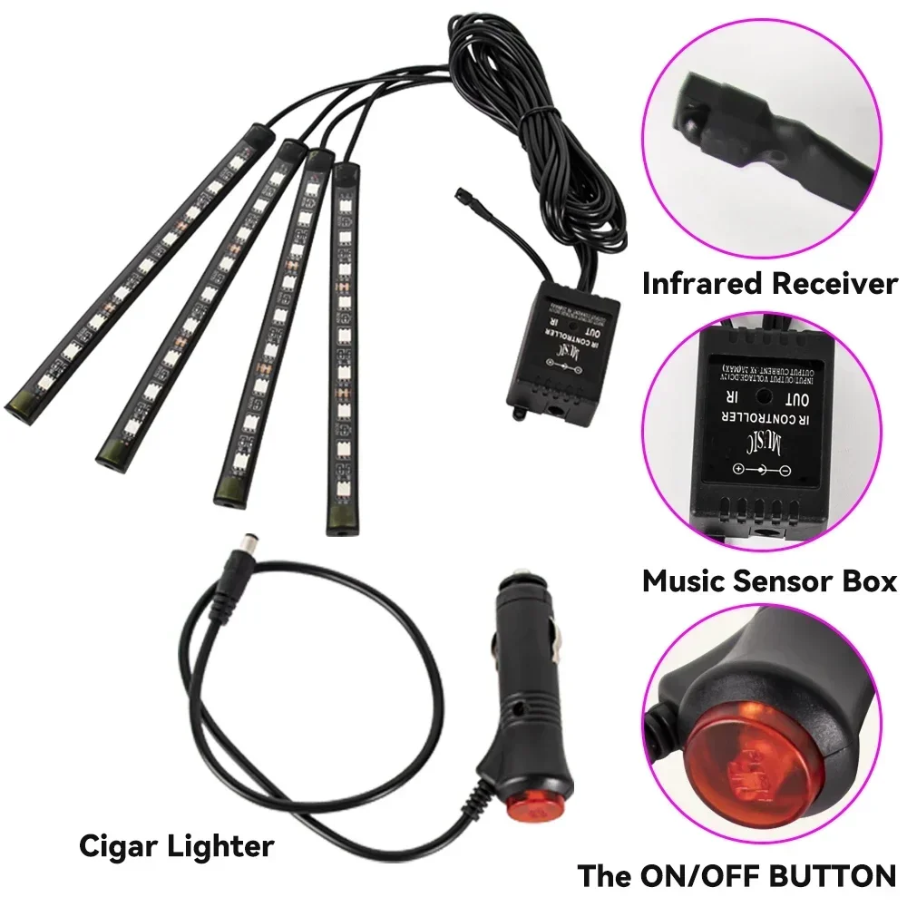 Neon LED RGB Auto Underglow On - Car Led Strip 12V Waterproof recensie en prijs