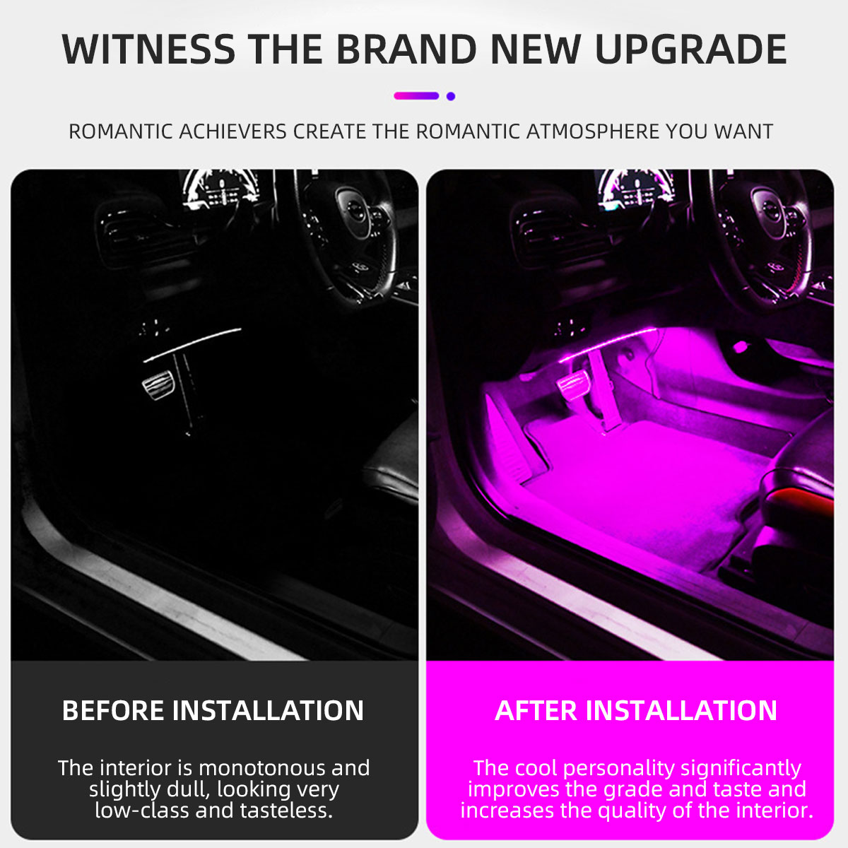 2/4in1 Neon 12/18 LED Auto-int - Car Ambient Light Kit With Remote recensie en prijs