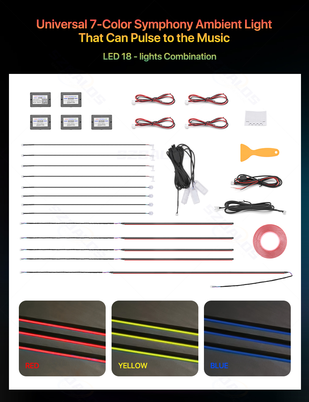 Hotselling auto-ambianceverlic - Car Ambient Lighting 18 In 1 recensie en prijs