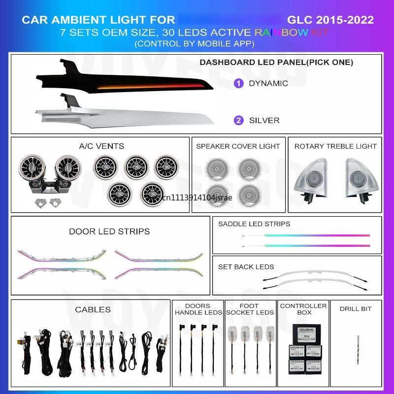 LED Dynamische Sfeerverlichtin - Car Ambient Lighting 64 Color recensie en prijs