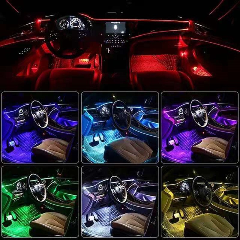 Auto RGB Ambient LED Light Str - Car Ambient Light Fiber Optic 6M recensie en prijs