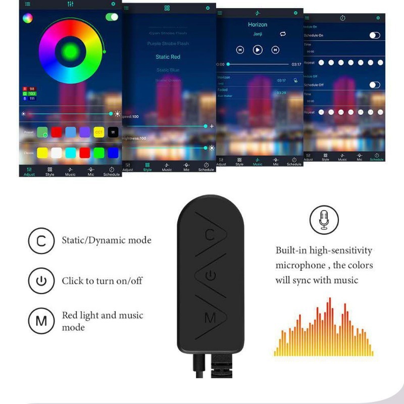 Auto RGB Ambient LED Light Str - Car Ambient Light Fiber Optic 6M recensie en prijs