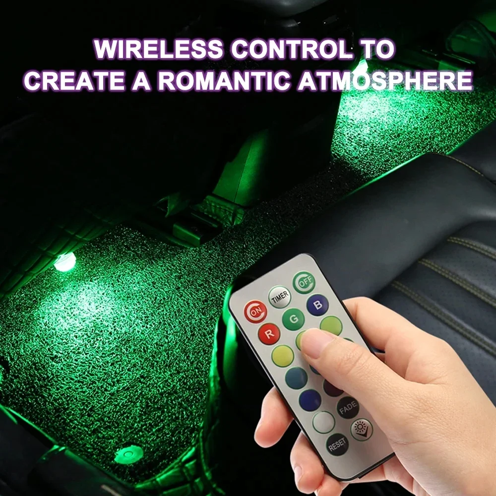 Draadloze zelfklevende LED-aut - Car Ambient Light Kit With Remote recensie en prijs