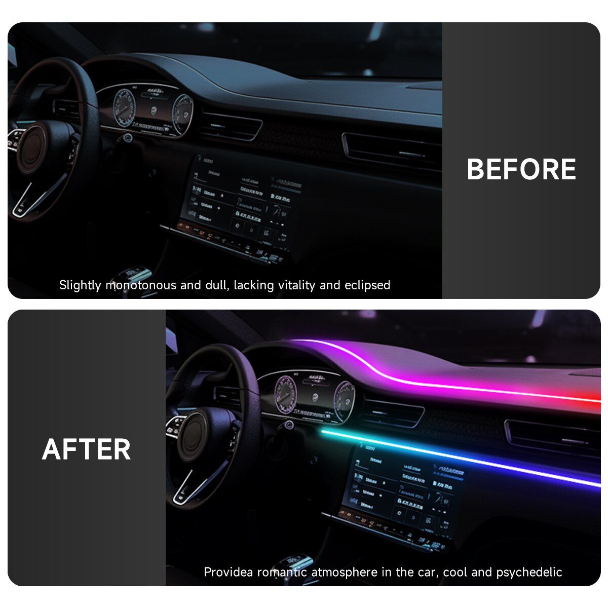 Auto LED Omgevingslicht USB 64 - Car Ambient Light Kit With Remote recensie en prijs