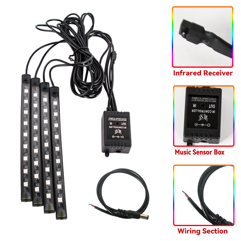 LED Motor Auto Sfeer Voetlicht - Car Led Strip 12V Waterproof recensie en prijs
