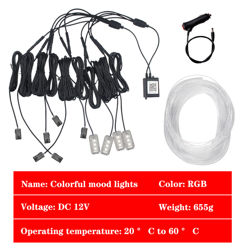 Auto 9/10in1 Accessoires Inter - Car Dashboard Light Fiber Optic recensie en prijs