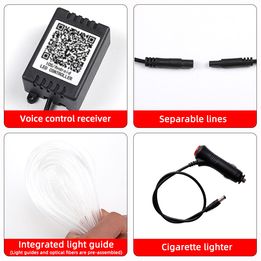 Auto 9/10in1 Accessoires Inter - Car Dashboard Light Fiber Optic recensie en prijs