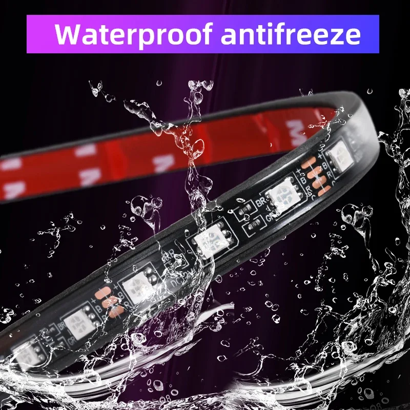 Motor Auto 12 stks RGB APP LED - Car Led Strip 12V Waterproof recensie en prijs