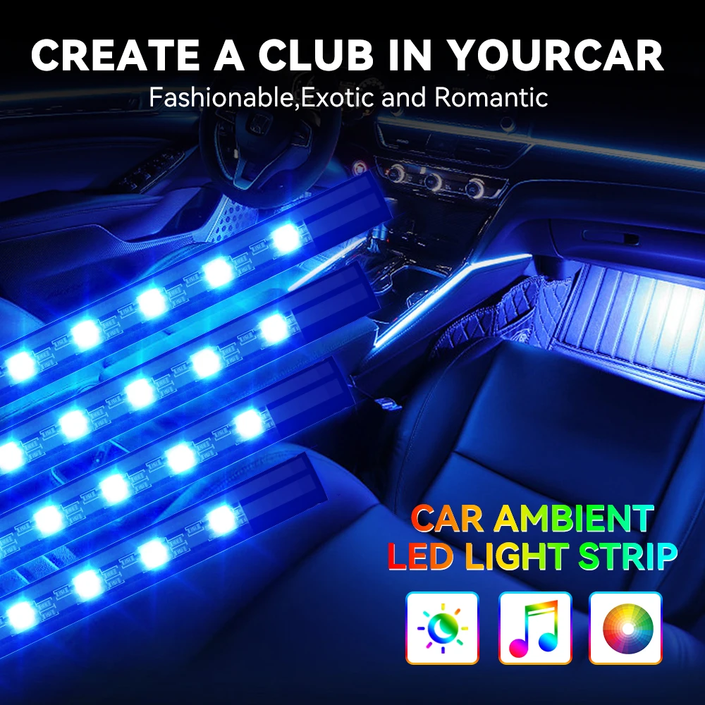 4 IN 1 Auto Automotive Omgevin - Car Interior Neon Light Usb recensie en prijs