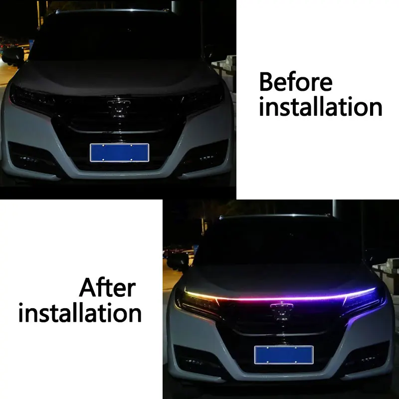 120/150/180cm Autokap Decorati - Car Led Strip 12V Waterproof recensie en prijs