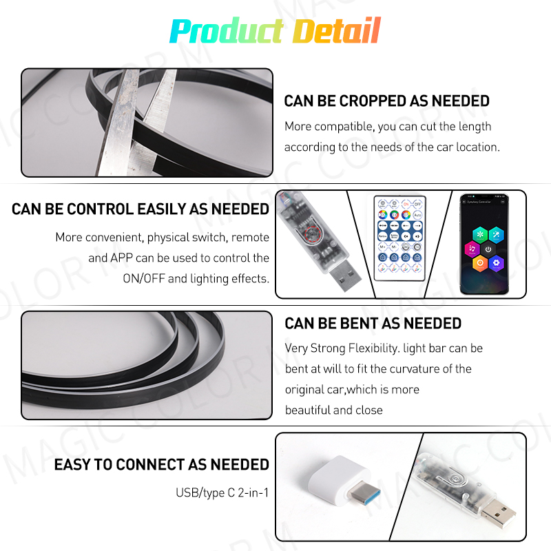Vgetting 140/55.1 inch Auto Om - Car Ambient Light Kit With Remote recensie en prijs