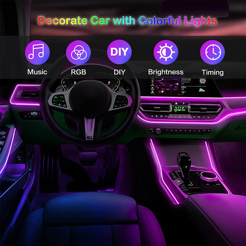Blalion 5in1 6M Rgb Led Sfeer  - Car Ambient Light Fiber Optic 6M recensie en prijs