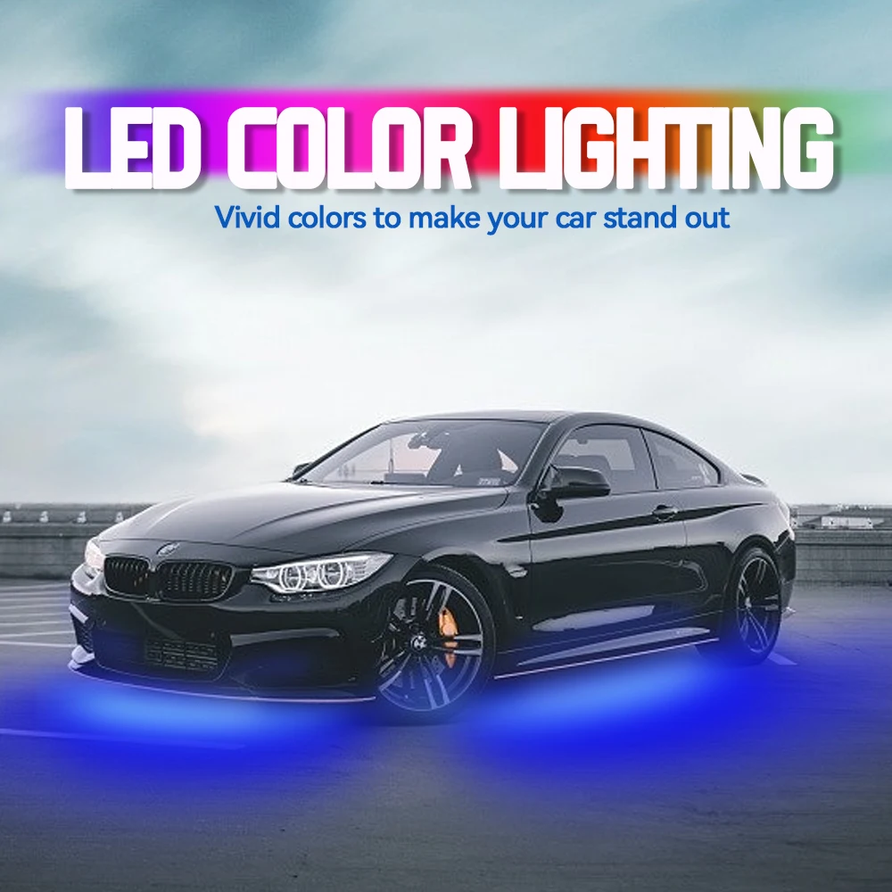 4 stuks RGB LED-stripverlichti - Car Led Strip 12V Waterproof recensie en prijs