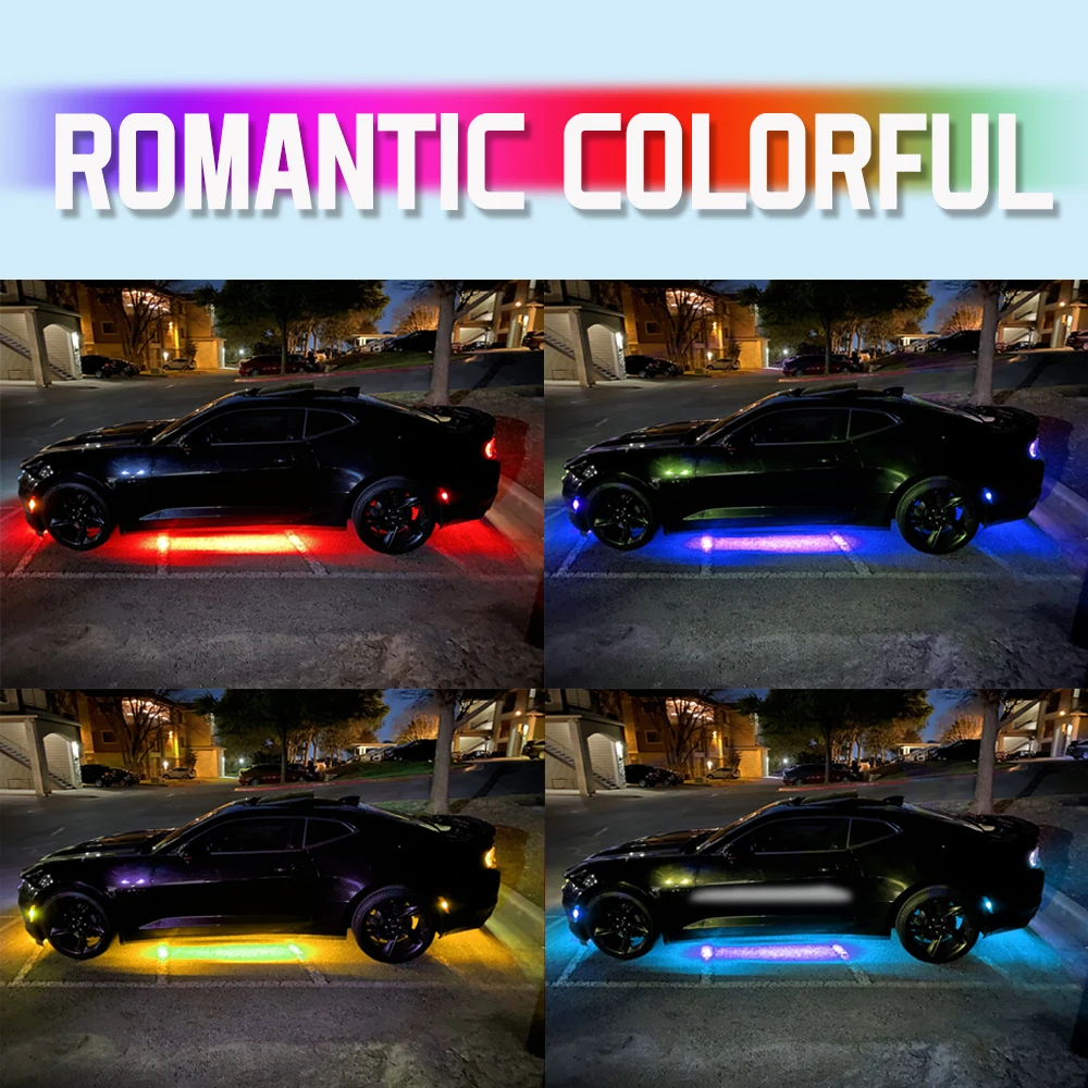 4 stuks RGB LED-stripverlichti - Car Led Strip 12V Waterproof recensie en prijs