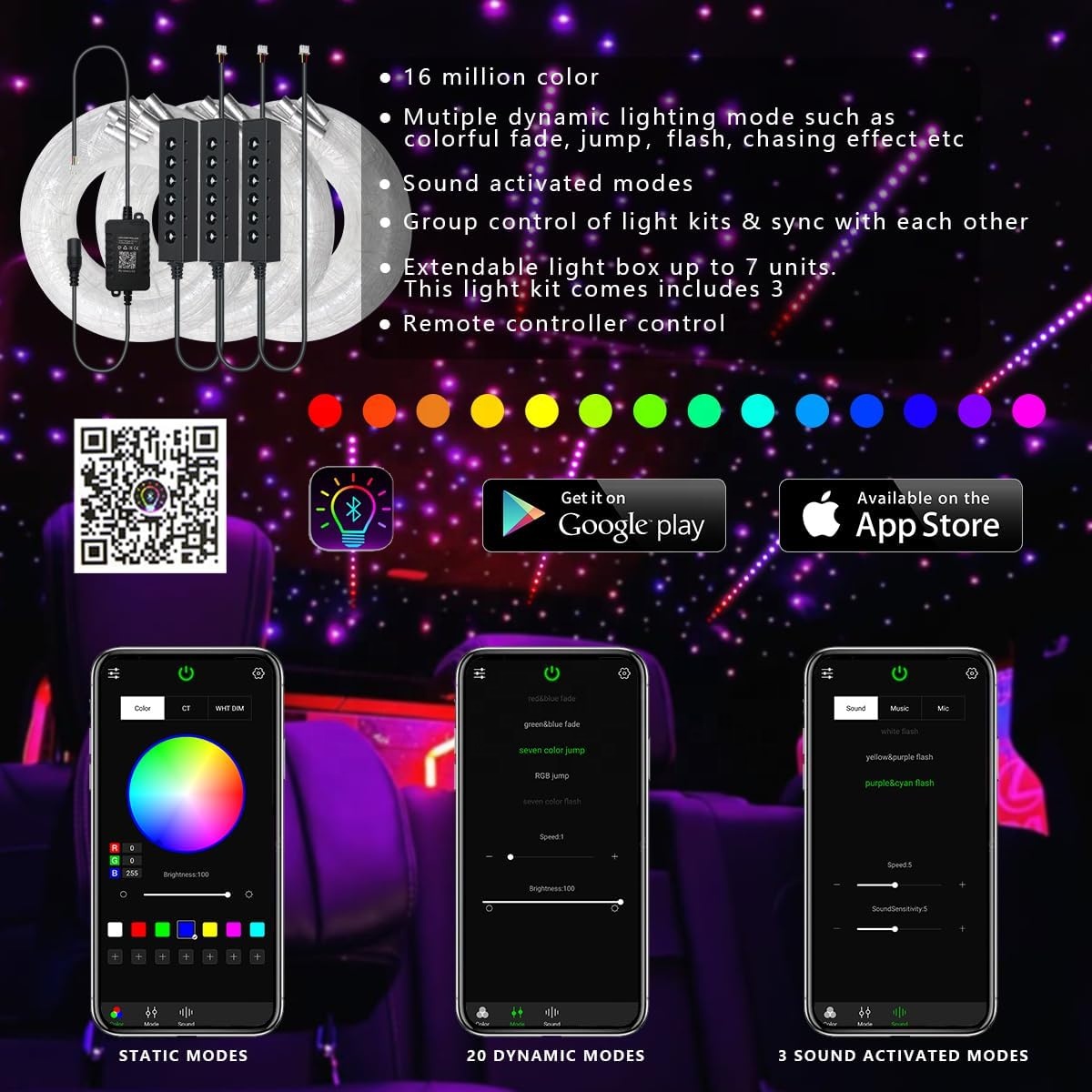 RGB Glasvezel Sterrenplafond L - Car Roof Star Light Fiber Optic recensie en prijs