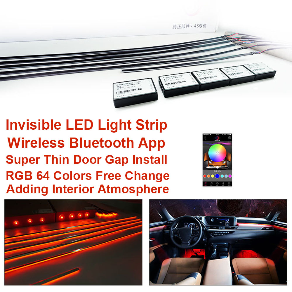 Universele 18 in 1 RGB LED Aut - Car Ambient Light Door Panel Acrylic recensie en prijs