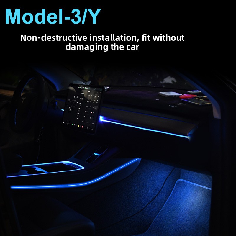 Geschikt voor de Model 3 uit d - Car Dashboard Light Fiber Optic recensie en prijs