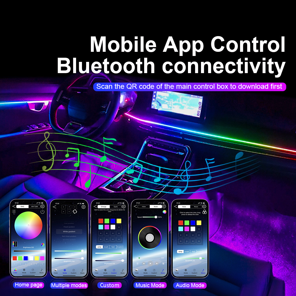 Universele Led Auto Omgevingsl - Car Ambient Lighting 64 Color recensie en prijs